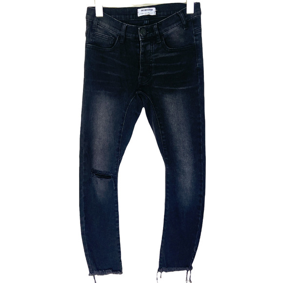 One Teaspoon Kidds Low Waist Bow Shape Black Skinny Jeans size 24 - Picture 2 of 11